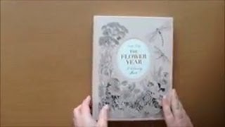 The Flower Year by Leila Duly Colouring Book Flip Through [upl. by Ilagam]