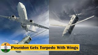 Poseidon AntiSubmarine Aircraft gets torpedo with wing [upl. by Ardnauqal]