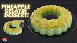 Pineapple Gelatin Dessert  Quick and Easy Dessert [upl. by Andrej]