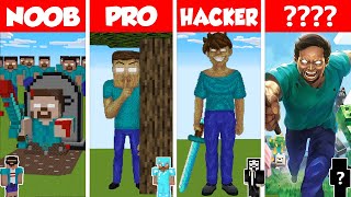 Minecraft REAL LIFE HEROBRINE HOUSE BUILD CHALLENGE  NOOB vs PRO vs HACKER vs GOD  Animation [upl. by Loretta]