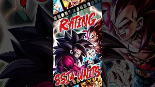 Rating EVERY SSJ4 Unit from WORST to BEST Part1  Dragon Ball Legends Ranking [upl. by Christmas]