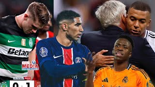 Ancelotti quotVinicius à lattaque Mbappé à gauche🤔quot Sporting et Gyokeres souffrent Hakimi Atletico [upl. by Algy]