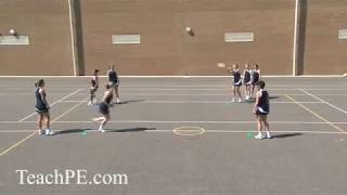 Netball Drill  Group Play  Decision Making  Square [upl. by Rebane]