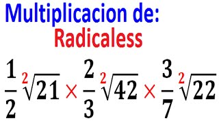 Multiplicación de radicales con fracciones del mismo indicebien explicado Ejemplo 2 [upl. by Haramat672]