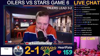 OILERS FAN RAW REACTION FINAL 5 SECONDS OF GAME 6  OILERS 2 STARS 1  OILERS WIN SERIES 42 [upl. by Alleahcim623]