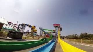 The Bullchute  Blue 360 looping Water Slide  Typhoon Texas [upl. by Aicertap]