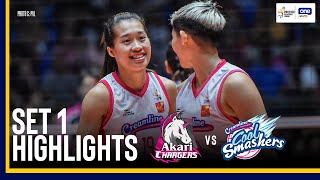 AKARI vs CREAMLINE  SET 1 GAME HIGHLIGHTS  202425 PVL ALLFILIPINO CONFERENCE  NOV 23 2024 [upl. by Lesig755]