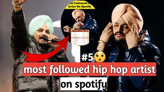 sidhu moosewala aye most followed hip hop on spotify list ch 5 number ch holo gram show 2025😲 [upl. by Yeoj648]