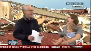 Wolf Blitzer Asks Tornado Survivor if She Thanked the Lord Replies Shes an Atheist [upl. by Adianes]