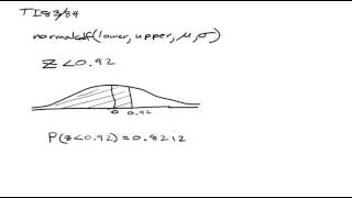 Standard Normal Distribution on TI83 [upl. by Frager]