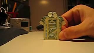 Make An Origami Shirt out of a Dollar Bill [upl. by Ahiel]