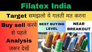 filatex india share latest news  filatex india share target  filatex india share breakout [upl. by Marigold]