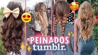 ❤️PEINADOS TUMBLR FÁCILES Y RÁPIDOS PARA CABELLO LARGO amp CORTO 2018😍 [upl. by Yasdnil]