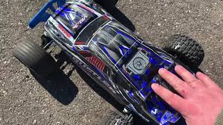 Traxxas Rustler XL5 modded 2S vs 3S lipo comparison May have broken it [upl. by Yrian]