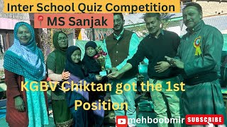 Inter School Quiz Competition organised by MS Sanjak  📍Sanjak Chiktan  Kargil mehboobmir [upl. by Anair]