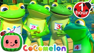 Five Little Speckled Frogs  Frogs Swimming Challenge  CoComelon Nursery Rhymes amp Kids Songs [upl. by Nhor974]