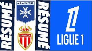 AJ Auxerre  AS Monaco 03 Résumé  Ligue 1 20242025 [upl. by Ahsenaj]