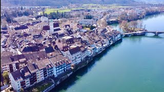 Rheinfelden aus der VogelperspektiveRhein Drone Footage [upl. by Conchita793]