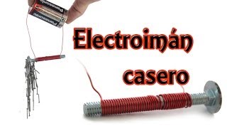 Cómo hacer un electroimán casero Experimentos Caseros [upl. by Lambart517]