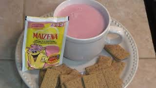 ATOLE DE MAIZENA SABOR FRESA RAPIDO Y FACIL [upl. by Annoyk]