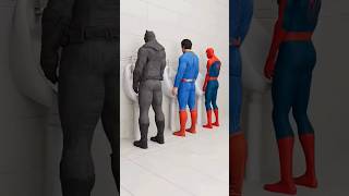 Superheroes’ Crappiest Battle Yet 🚽😂 Batman vs Superman vs Spiderman shorts [upl. by Farny]