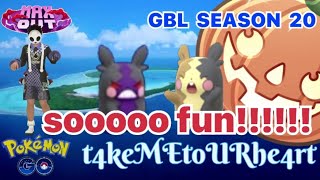 MORPEKO to LEGEND HALLOWEEN CUP  GBL SEASON 20  MAX OUT  POKEMON GO [upl. by Esyak958]