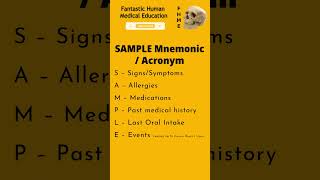 SAMPLE History Mnemonic  Acronym [upl. by Egon]