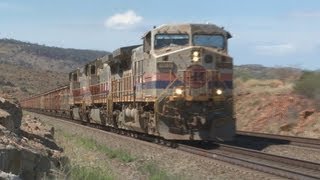 BIG trains  BIG Power  Iron ore trains in Western Australia [upl. by Ellertal]