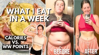 WHAT I EAT IN A WEEK  COMPARING WWWeightWatchers POINTS vs CALORIES MACROS  Weight Loss Journey [upl. by Velda425]