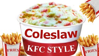 KFC COLESLAW  കോൾസ്ലോ  Perfect KFC Coleslaw RecipeMake Your Own KFC ColeslawColeslaw Malayalam [upl. by Einram]