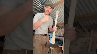 Making an Ash and Oak handle for a double bit axe head ireland axe handtools woodwork [upl. by Ahsennod]