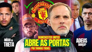 TRETA Barça COMEÇA a PREJUDICAR Vitor Roque  United SE APROXIMA de Tuchel  Di Maria na MLS  E [upl. by Idac]