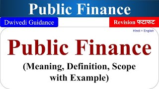 Public Finance  Meaning Definition Scope public finance bcom 2nd year public finance bba 2nd [upl. by Eetnahs]