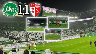 Handspiel Bock im Strafraum bringt StGallen um den Sieg quotFC StGallen vs FC Sion Vlog 02112024 [upl. by Isawk]