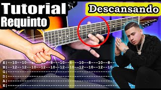 Descansando  Fuerza Regida  Requinto y Acordes  Tutorial  Como tocar en Guitarra Con Tabs  PDF [upl. by Burrill]