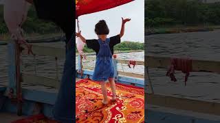 divi Hip Hop on boat gangariver mathuravrindavan dance keshav [upl. by Healey]