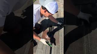 Roofing ASMR Day 122 🔪 roofing roofingcontractor roofer fyp bluecollarcontent contentcreation [upl. by Yllier]