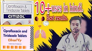 Citizol tablet uses in hindi  Ciprofloxacin and tinidazole tablets uses  Ciplox tz tablet tables [upl. by Ymia]