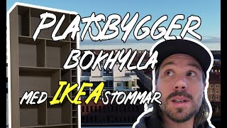 Hur du PLATSBYGGER bokhylla med hjälp av IKEA köksstommar Vlog2 [upl. by Nala432]