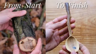 How I Carve a Spoon from Start to Finish – Narrated Version [upl. by Bena]