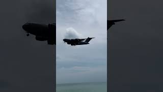 USAF C17 landing at UTapao runway 36 [upl. by Platto]