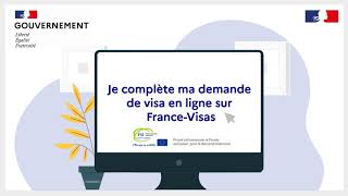 FranceVisas  Compléter votre demande de visa en ligne [upl. by Ylellan]