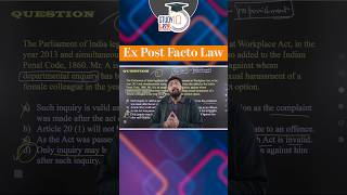 Legal Reasoning  Ex Post Facto Law  Law Entrance  CLAT [upl. by Alywt998]