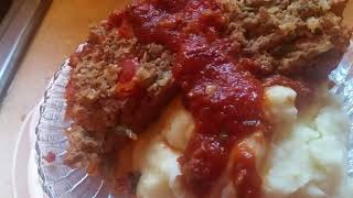 Spicy Meat Loaf  Mashed Savory Potatoes  Texas Cooking [upl. by Eulaliah]