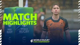 INTENSE battle in the rain  Australia v Ireland Highlights  World Rugby U20 Championship [upl. by Mariano860]