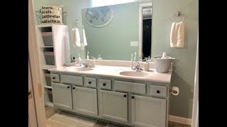 DIY Painting Bathroom Cabinets WITHOUT Sanding CHEAP [upl. by Gavrielle56]