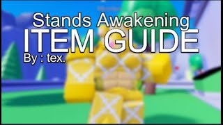 Stands Awakening Rare Item Guide  Stands Awakening [upl. by Devon]