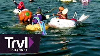 The Damariscotta Pumpkin Regatta  Travel Channel [upl. by Aicats66]