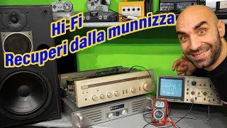 Ho trovato un impianto HiFi alla Munnizza  Tecniche di riparazione elettronica [upl. by Dikmen]