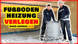 Fußbodenheizung verlegen  Dämmung Klettplatte amp Rohr  HausInnenausbau 10  Home Build Solution [upl. by Alesi]